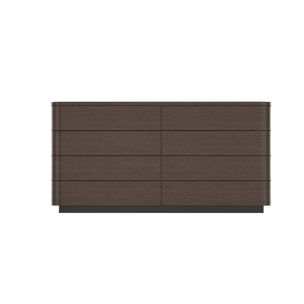 Orbis Soft Curve 8-Drawer Dresser – Black Walnut