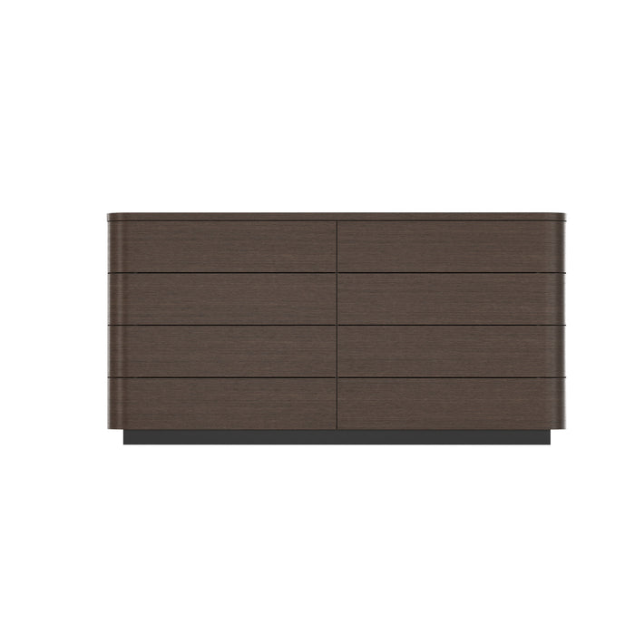 Orbis Soft Curve 8-Drawer Dresser – Black Walnut