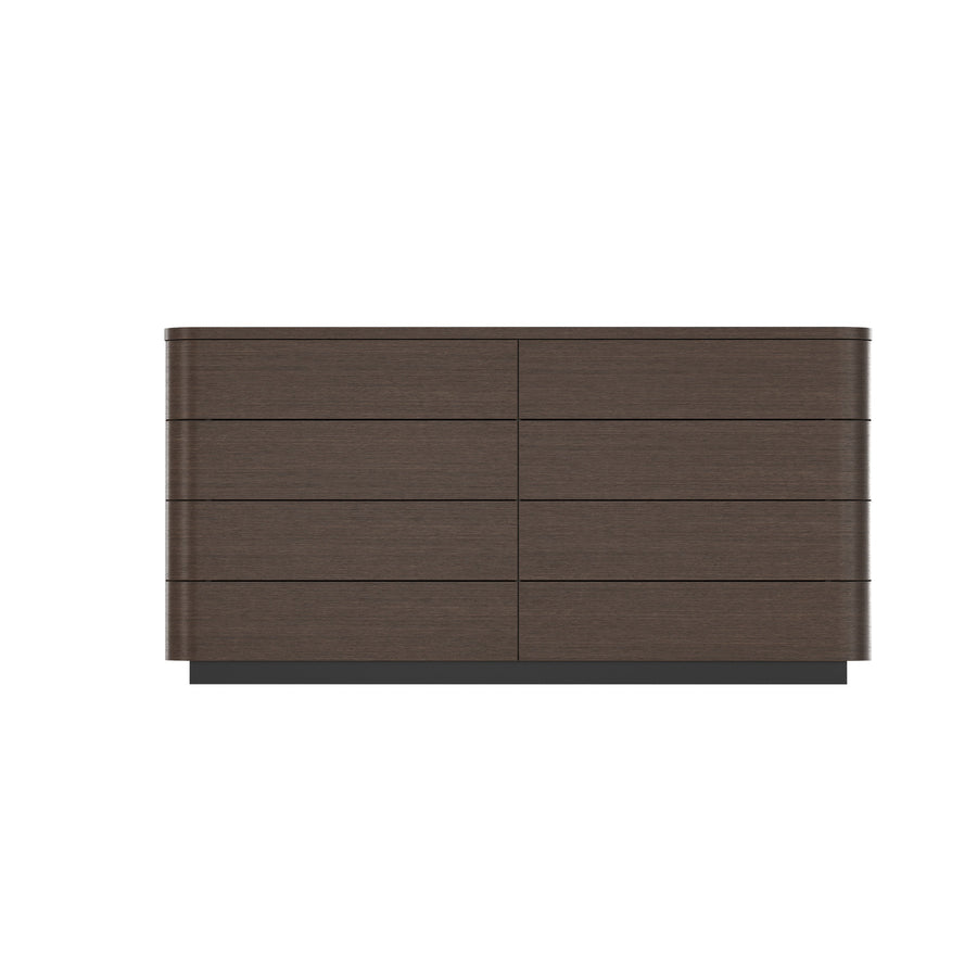 Orbis Soft Curve 8-Drawer Dresser – Black Walnut
