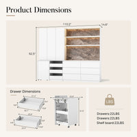 Pantry Storage & Appliance Station Cabinet Set