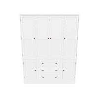 6-Door Wardrobe Armoire with Drawers - White