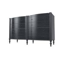Curva 8-Drawer Double Dresser-Black