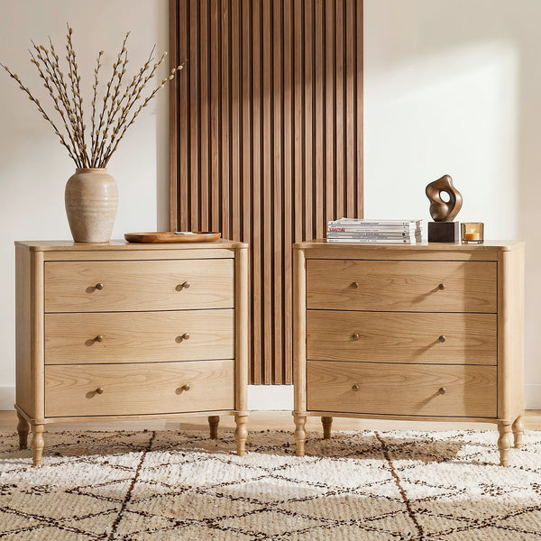 Curva 3-Drawer Nightstand