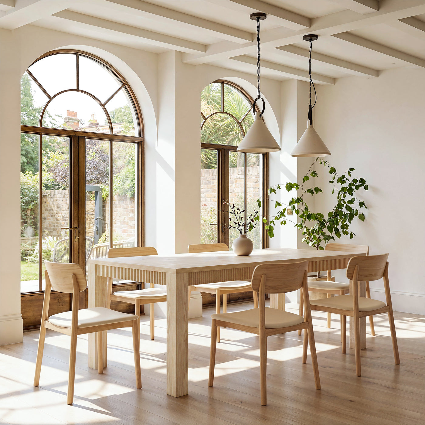 Wave Edge Solid Wood Dining Table