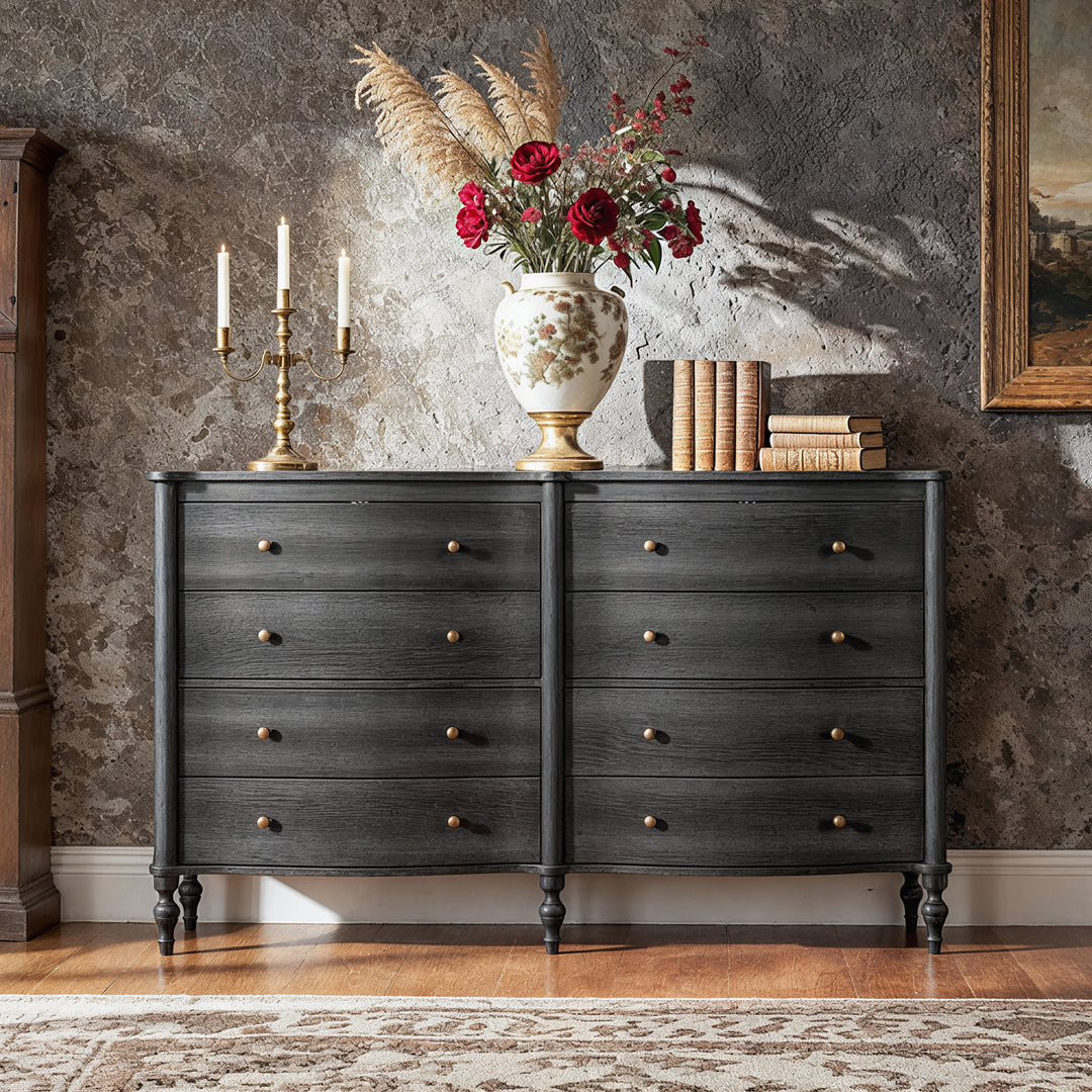 homsee modern dresser Curva 8-Drawer Double Dresser – HOMSEE
